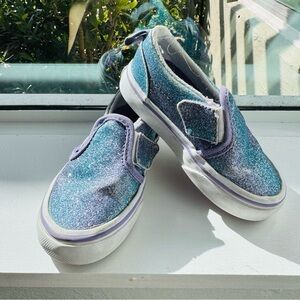 Sparkly Blue and Purple Van Slip On Toddler Size 7